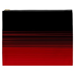 Abstract Of Red Horizontal Lines Cosmetic Bag (xxxl) 