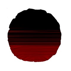 Abstract Of Red Horizontal Lines Standard 15  Premium Round Cushions