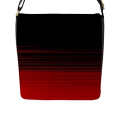 Abstract Of Red Horizontal Lines Flap Messenger Bag (l) 