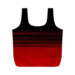 Abstract Of Red Horizontal Lines Full Print Recycle Bags (m) 