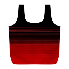 Abstract Of Red Horizontal Lines Full Print Recycle Bags (l) 