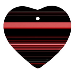 Abstract Of Red Horizontal Lines Ornament (heart)