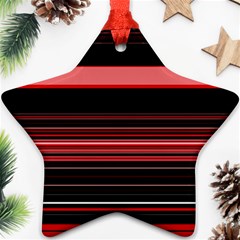 Abstract Of Red Horizontal Lines Ornament (star)