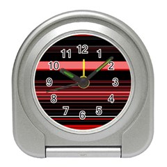 Abstract Of Red Horizontal Lines Travel Alarm Clocks