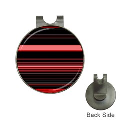 Abstract Of Red Horizontal Lines Hat Clips With Golf Markers