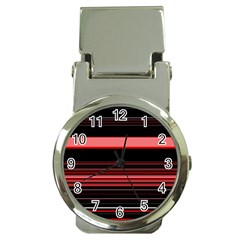 Abstract Of Red Horizontal Lines Money Clip Watches