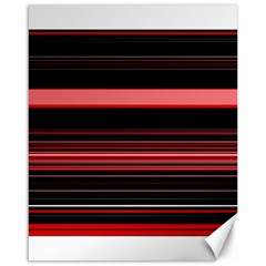 Abstract Of Red Horizontal Lines Canvas 16  X 20  