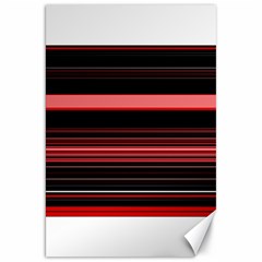 Abstract Of Red Horizontal Lines Canvas 20  X 30  