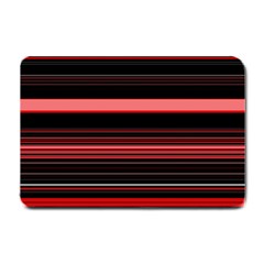 Abstract Of Red Horizontal Lines Small Doormat 