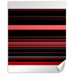 Abstract Of Red Horizontal Lines Canvas 11  X 14  