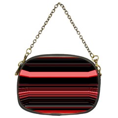 Abstract Of Red Horizontal Lines Chain Purses (two Sides) 