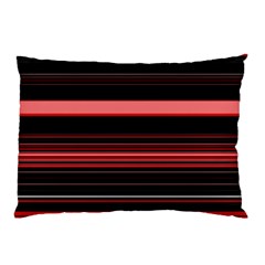 Abstract Of Red Horizontal Lines Pillow Case