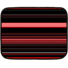 Abstract Of Red Horizontal Lines Double Sided Fleece Blanket (mini)  by Amaryn4rt