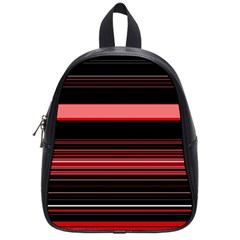 Abstract Of Red Horizontal Lines School Bags (small) 