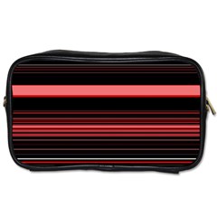 Abstract Of Red Horizontal Lines Toiletries Bags 2-side by Amaryn4rt