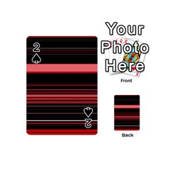 Abstract Of Red Horizontal Lines Playing Cards 54 (mini) 