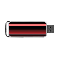 Abstract Of Red Horizontal Lines Portable Usb Flash (two Sides)