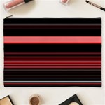 Abstract Of Red Horizontal Lines Cosmetic Bag (XXXL)  Front