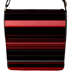 Abstract Of Red Horizontal Lines Flap Messenger Bag (s)