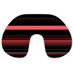 Abstract Of Red Horizontal Lines Travel Neck Pillows by Amaryn4rt