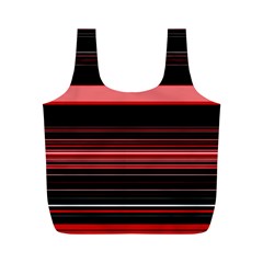 Abstract Of Red Horizontal Lines Full Print Recycle Bags (m) 