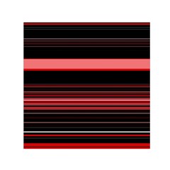 Abstract Of Red Horizontal Lines Small Satin Scarf (square)