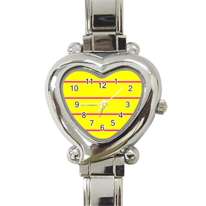 Background Image Horizontal Lines And Stripes Seamless Tileable Magenta Yellow Heart Italian Charm Watch