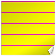 Background Image Horizontal Lines And Stripes Seamless Tileable Magenta Yellow Canvas 12  X 12   by Amaryn4rt