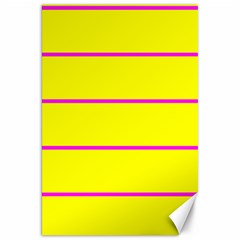 Background Image Horizontal Lines And Stripes Seamless Tileable Magenta Yellow Canvas 20  X 30   by Amaryn4rt