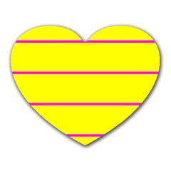 Background Image Horizontal Lines And Stripes Seamless Tileable Magenta Yellow Heart Mousepads by Amaryn4rt