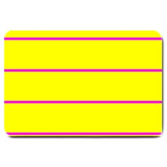 Background Image Horizontal Lines And Stripes Seamless Tileable Magenta Yellow Large Doormat  by Amaryn4rt