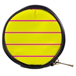 Background Image Horizontal Lines And Stripes Seamless Tileable Magenta Yellow Mini Makeup Bags Front