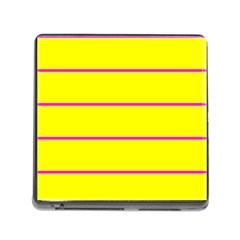 Background Image Horizontal Lines And Stripes Seamless Tileable Magenta Yellow Memory Card Reader (square) by Amaryn4rt