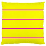 Background Image Horizontal Lines And Stripes Seamless Tileable Magenta Yellow Large Cushion Case (One Side) Front