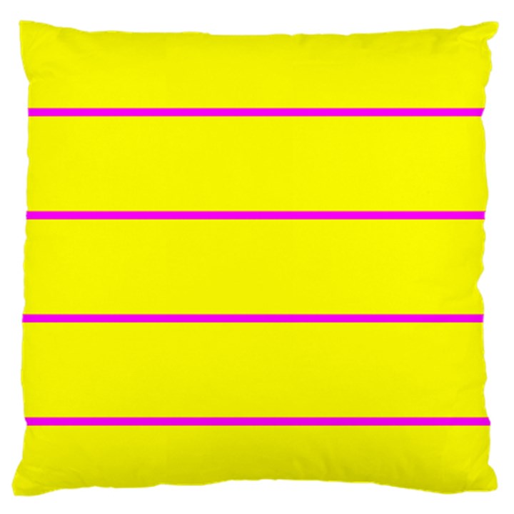 Background Image Horizontal Lines And Stripes Seamless Tileable Magenta Yellow Large Cushion Case (One Side)