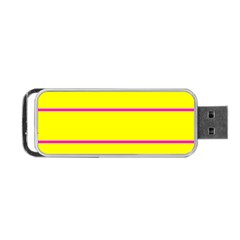 Background Image Horizontal Lines And Stripes Seamless Tileable Magenta Yellow Portable Usb Flash (one Side) by Amaryn4rt