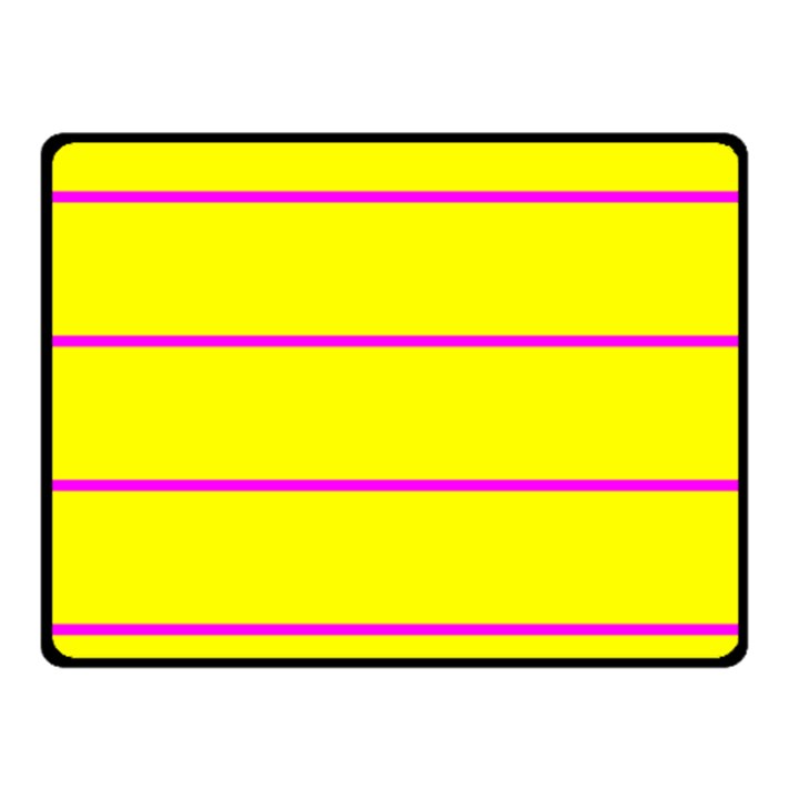 Background Image Horizontal Lines And Stripes Seamless Tileable Magenta Yellow Double Sided Fleece Blanket (Small) 