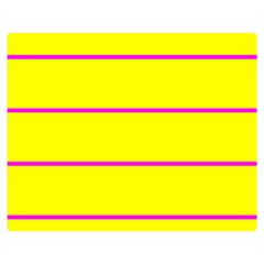 Background Image Horizontal Lines And Stripes Seamless Tileable Magenta Yellow Double Sided Flano Blanket (medium)  by Amaryn4rt