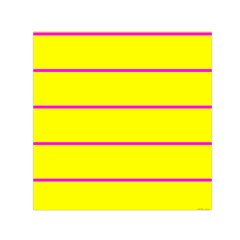 Background Image Horizontal Lines And Stripes Seamless Tileable Magenta Yellow Small Satin Scarf (square) by Amaryn4rt