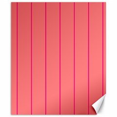 Background Image Vertical Lines And Stripes Seamless Tileable Deep Pink Salmon Canvas 8  X 10  by Amaryn4rt