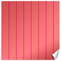 Background Image Vertical Lines And Stripes Seamless Tileable Deep Pink Salmon Canvas 12  X 12  