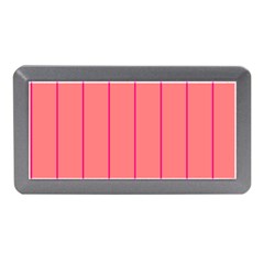 Background Image Vertical Lines And Stripes Seamless Tileable Deep Pink Salmon Memory Card Reader (mini) by Amaryn4rt