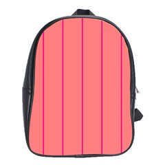 Background Image Vertical Lines And Stripes Seamless Tileable Deep Pink Salmon School Bags (xl) 