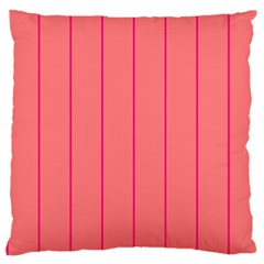 Background Image Vertical Lines And Stripes Seamless Tileable Deep Pink Salmon Standard Flano Cushion Case (one Side)