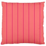 Background Image Vertical Lines And Stripes Seamless Tileable Deep Pink Salmon Large Flano Cushion Case (Two Sides) Front