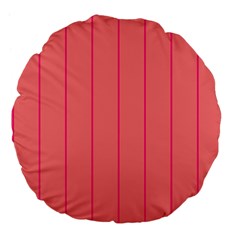 Background Image Vertical Lines And Stripes Seamless Tileable Deep Pink Salmon Large 18  Premium Flano Round Cushions