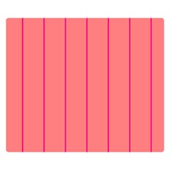 Background Image Vertical Lines And Stripes Seamless Tileable Deep Pink Salmon Double Sided Flano Blanket (small)  by Amaryn4rt