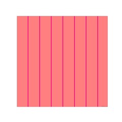 Background Image Vertical Lines And Stripes Seamless Tileable Deep Pink Salmon Small Satin Scarf (square) by Amaryn4rt