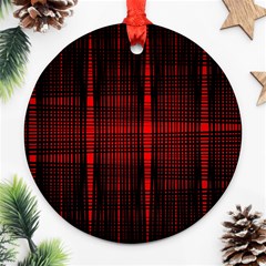 Black And Red Backgrounds Ornament (round)