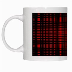 Black And Red Backgrounds White Mugs by Amaryn4rt